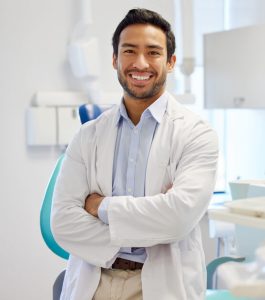 A restorative dental hygienist in a dentist's office